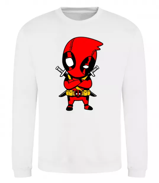 Світшот Дедпул з мечами Білий фото