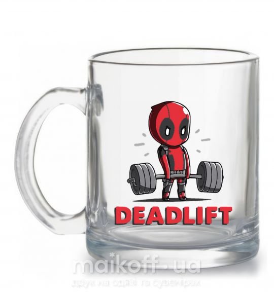Чашка скляна Deadlift Прозорий фото