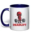 Чашка с цветной ручкой Deadlift Глубокий темно-синий фото