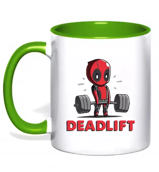 Чашка с цветной ручкой Deadlift Зеленый фото