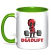 Чашка с цветной ручкой Deadlift Зеленый фото
