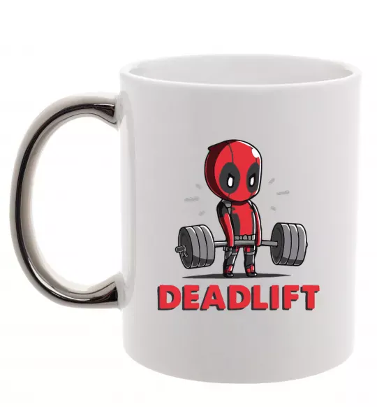 Чашка с цветной ручкой Deadlift Серебро фото