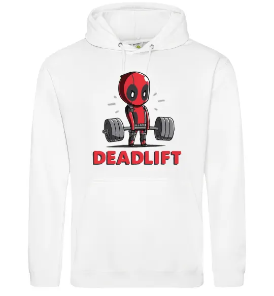 Чоловіча толстовка (худі) Deadlift Білий фото