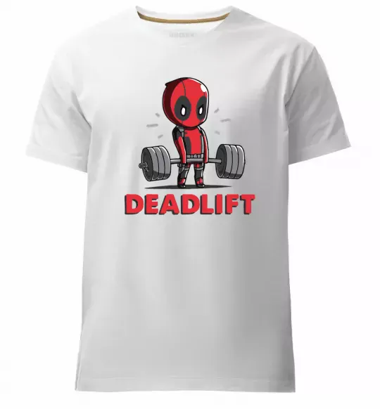 Мужская премиум футболка Deadlift Белый фото