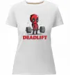 Женская премиум футболка Deadlift Белый фото