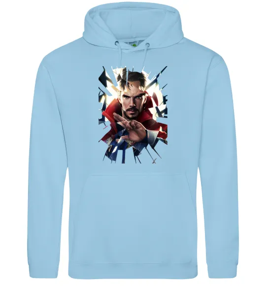 Чоловіча толстовка (худі) Доктор Стрендж скло Блакитний фото