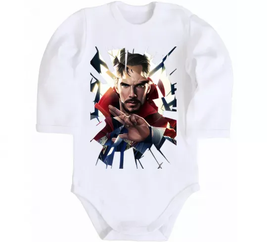 Детский боди Доктор Стрендж скло Белый фото