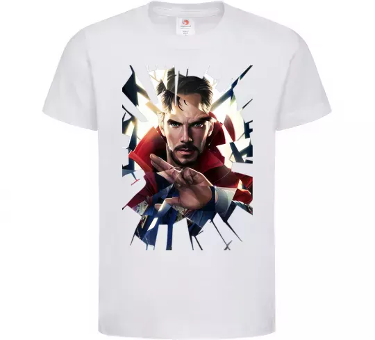 Детская футболка Доктор Стрендж скло Белый фото