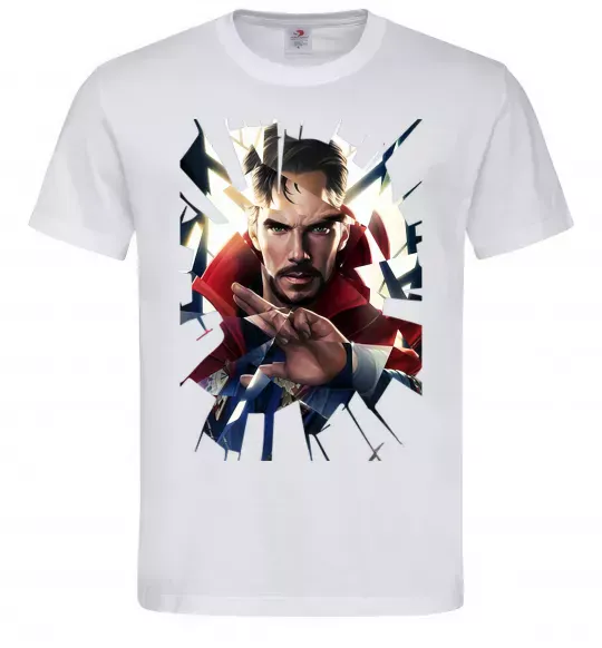 Мужская футболка Доктор Стрендж скло Белый фото