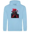 Чоловіча толстовка (худі) Дедпул розчулюється Блакитний Чоловіча толстовка (худі) Дедпул розчулюється Блакитний фото