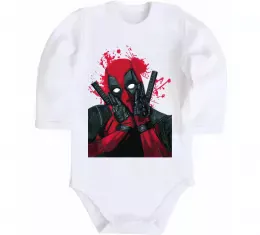 Детский боди Росомаха Белый фото