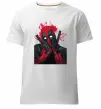 Мужская премиум футболка Дедпул розчулюється Белый фото