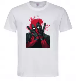 Мужская футболка Дедпул розчулюється Белый фото