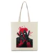 Эко-сумка Дедпул розчулюється Бежевый фото