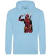 Женская толстовка (худи) Дедпул рука Голубой фото