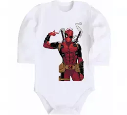 Детский боди Росомаха Белый фото