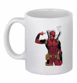 Чашка керамічна Тор з мечем Білий фото