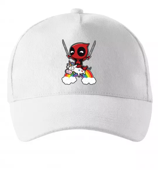 Кепка Дедпул на веселці Білий фото