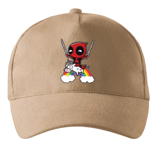 Кепка Дедпул на веселці Песочный фото