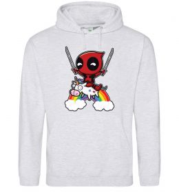 Жіноча толстовка (худі) Дедпул на веселці