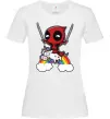 Жіноча футболка Дедпул на веселці Білий Жіноча футболка Дедпул на веселці Білий фото