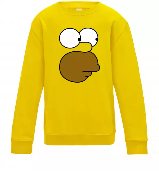 Детский Свитшот Обличчя Гомера Солнечно желтый фото