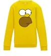 Детский Свитшот Обличчя Гомера Солнечно желтый фото