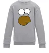 Детский Свитшот Обличчя Гомера Серый меланж фото