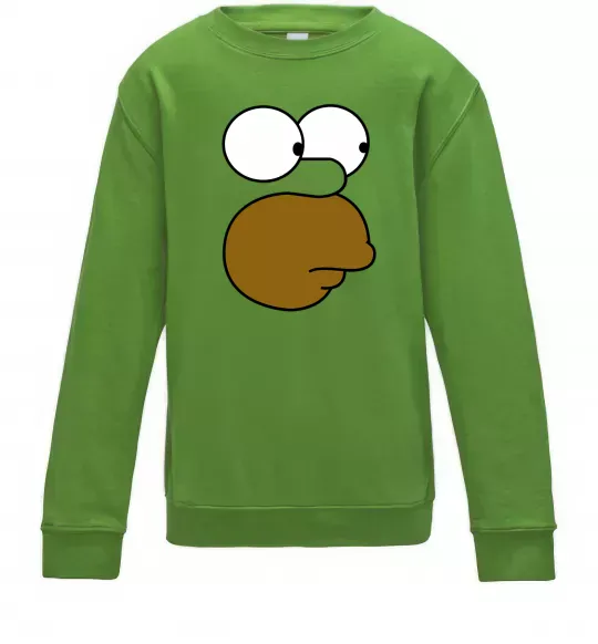 Детский Свитшот Обличчя Гомера Лаймовый фото