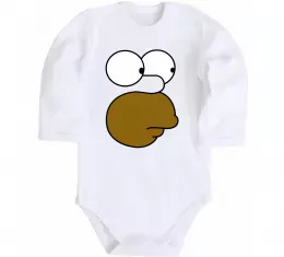 Детский боди Гомер Сімпсон показує пальцем Белый фото Детский боди Гомер Сімпсон показує пальцем Белый фото