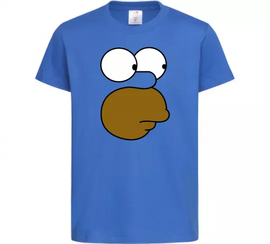 Дитяча футболка Обличчя Гомера Яскраво-синій фото