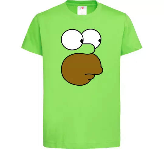 Дитяча футболка Обличчя Гомера Лаймовий фото