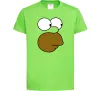 Дитяча футболка Обличчя Гомера Лаймовий фото