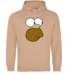 Чоловіча толстовка (худі) Обличчя Гомера Пісочний фото