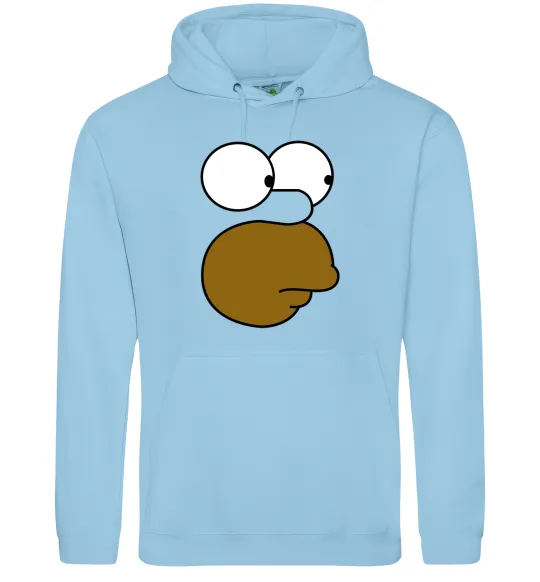 Женская толстовка (худи) Обличчя Гомера Голубой фото