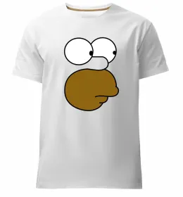 Мужская премиум футболка Homer Simpson Woo Hoo Белый фото