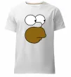 Мужская премиум футболка Обличчя Гомера Белый фото