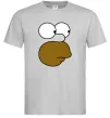 Мужская футболка Обличчя Гомера Серый Мужская футболка Обличчя Гомера Серый фото