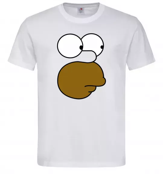 Мужская футболка Обличчя Гомера Белый фото