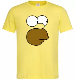 Чоловіча футболка Обличчя Гомера Лимонний фото