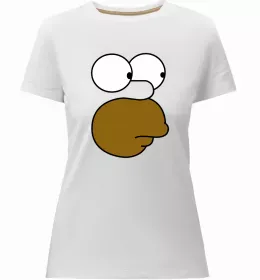 Женская премиум футболка The Simpsons Homer Черный фото