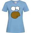 Женская футболка Обличчя Гомера Голубой Женская футболка Обличчя Гомера Голубой фото