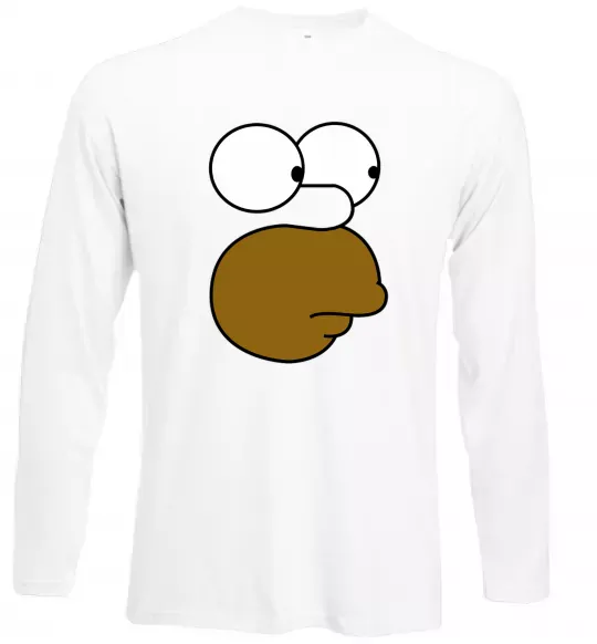 Лонгслив Обличчя Гомера Белый фото