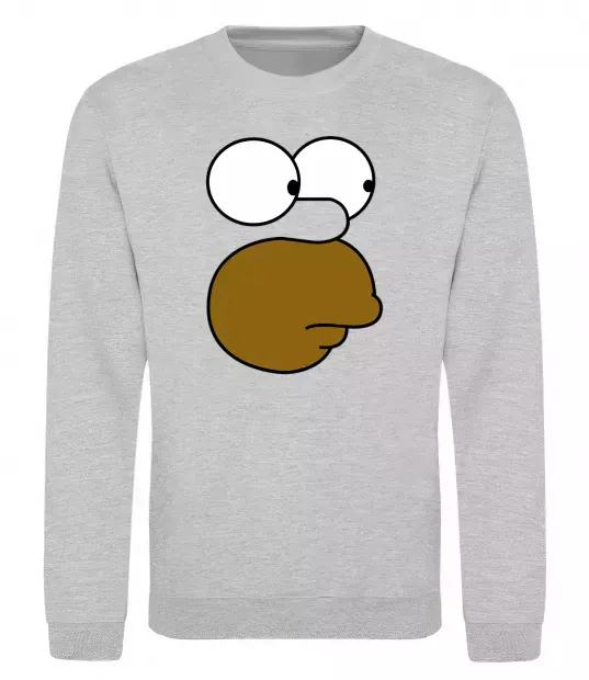 Свитшот Обличчя Гомера Серый меланж фото