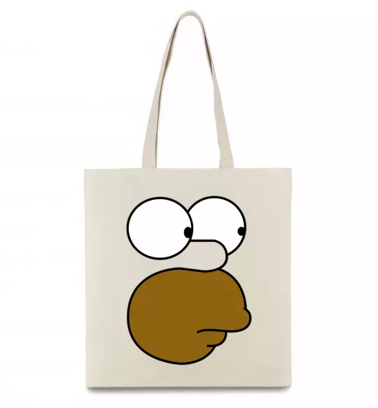 Эко-сумка Обличчя Гомера Бежевый фото