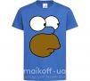 Детская футболка Лицо Гомера Ярко-синий фото