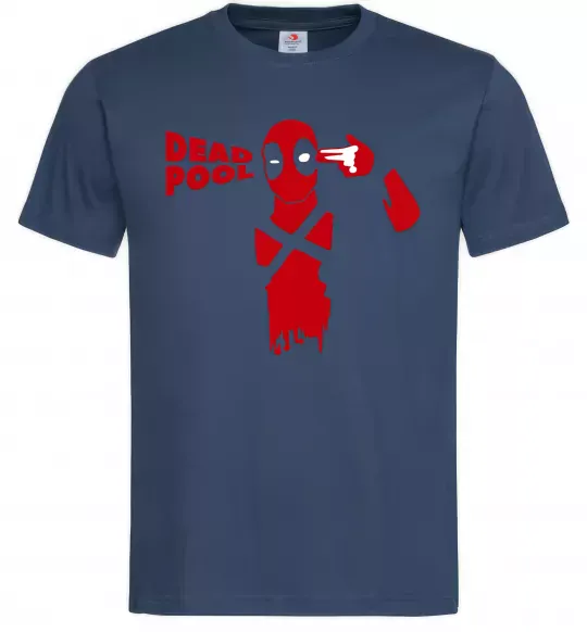 Мужская футболка Deadpool shot Темно-синий фото