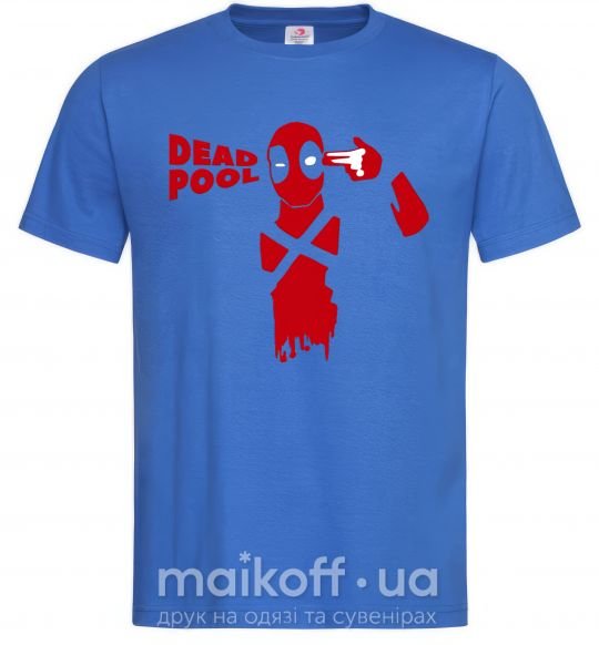 Мужская футболка Deadpool shot Ярко-синий фото