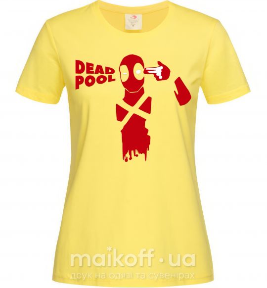 Жіноча футболка Deadpool shot Лимонний фото