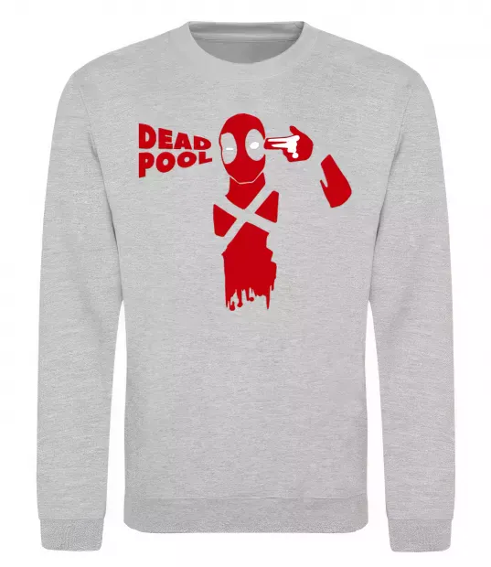 Світшот Deadpool shot Сірий меланж фото